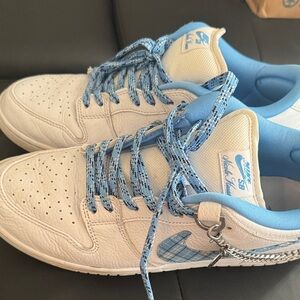 Nike SB Dunk Low White/Blue Plaid Swoosh – Men’s Skate Shoes Nicole Hause